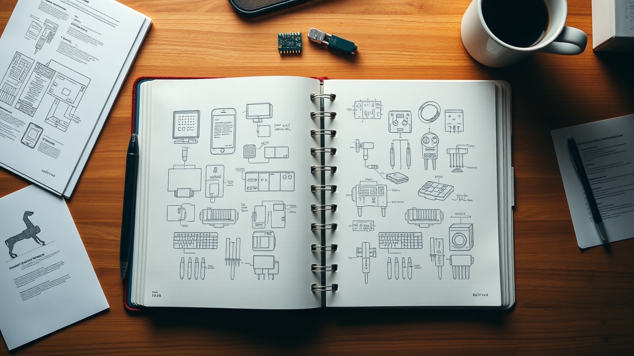Abstract visualization of modular product components connecting together