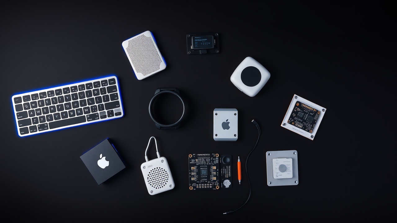 A visual representation of modular desk setups, audio gear, and kitchen tools showcasing the trend